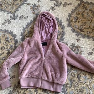 Pink Fuzzy Faux Fur Jacket fro Mustard Seed